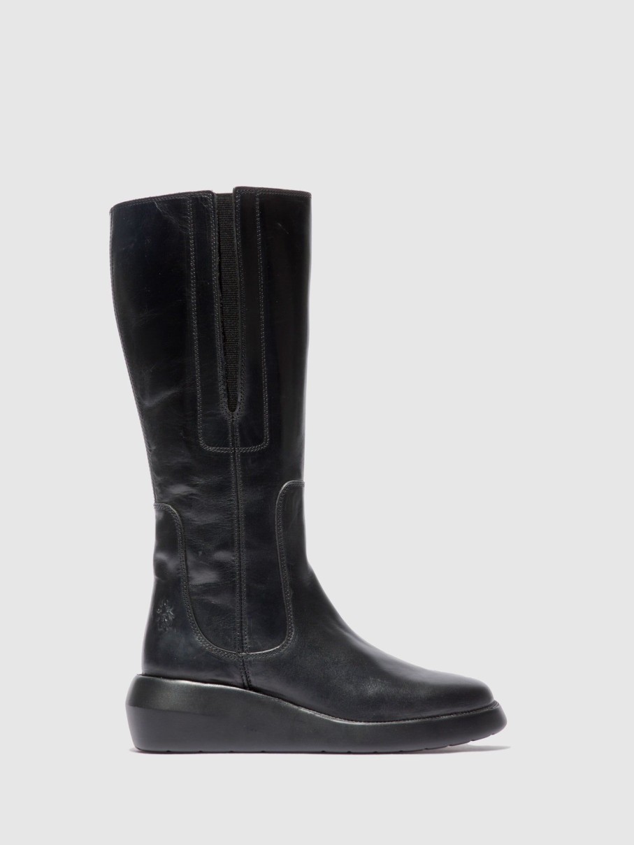 Mulher Fly London Botas | Botas Com Fecho Bola503Fly Rug Black