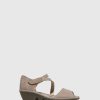 Mulher Fly London Sandalias | Sandalias Com Velcro Pona156Fly Lightgray