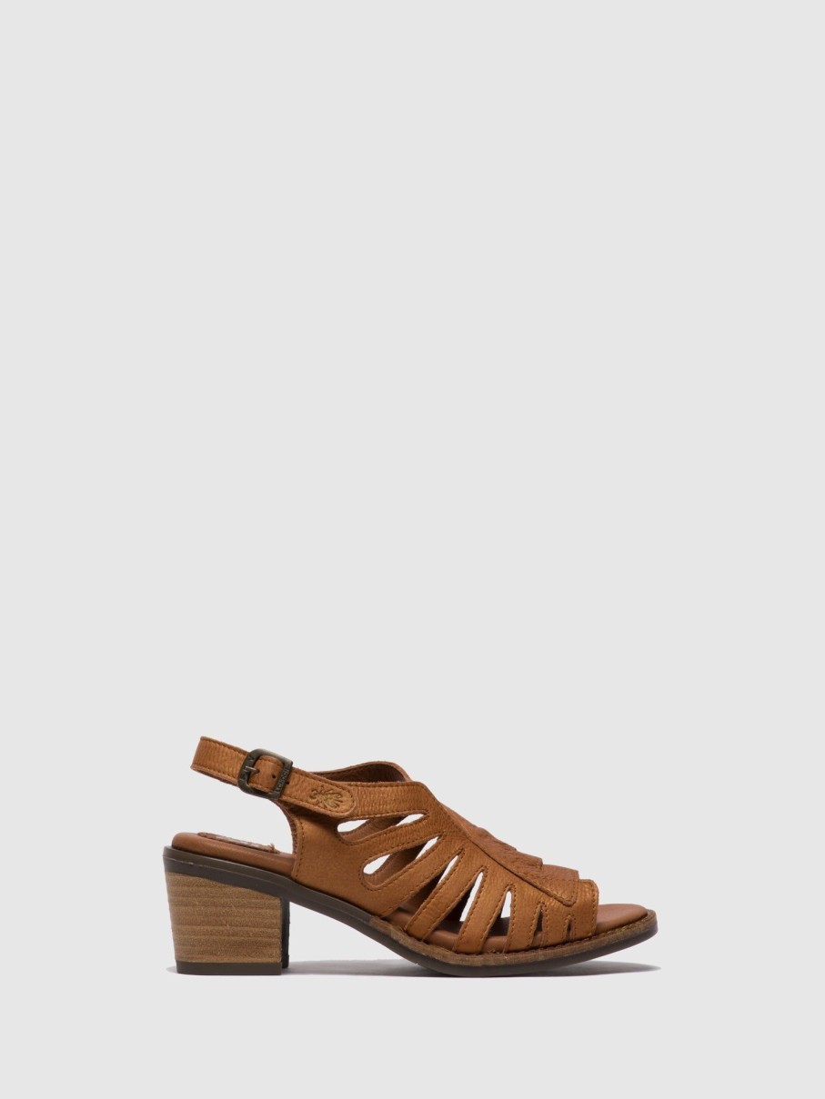 Mulher Fly London Sandalias | Sandalias Abertas Zena586Fly Brown