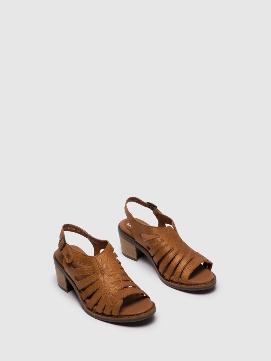 Mulher Fly London Sandalias | Sandalias Abertas Zena586Fly Brown