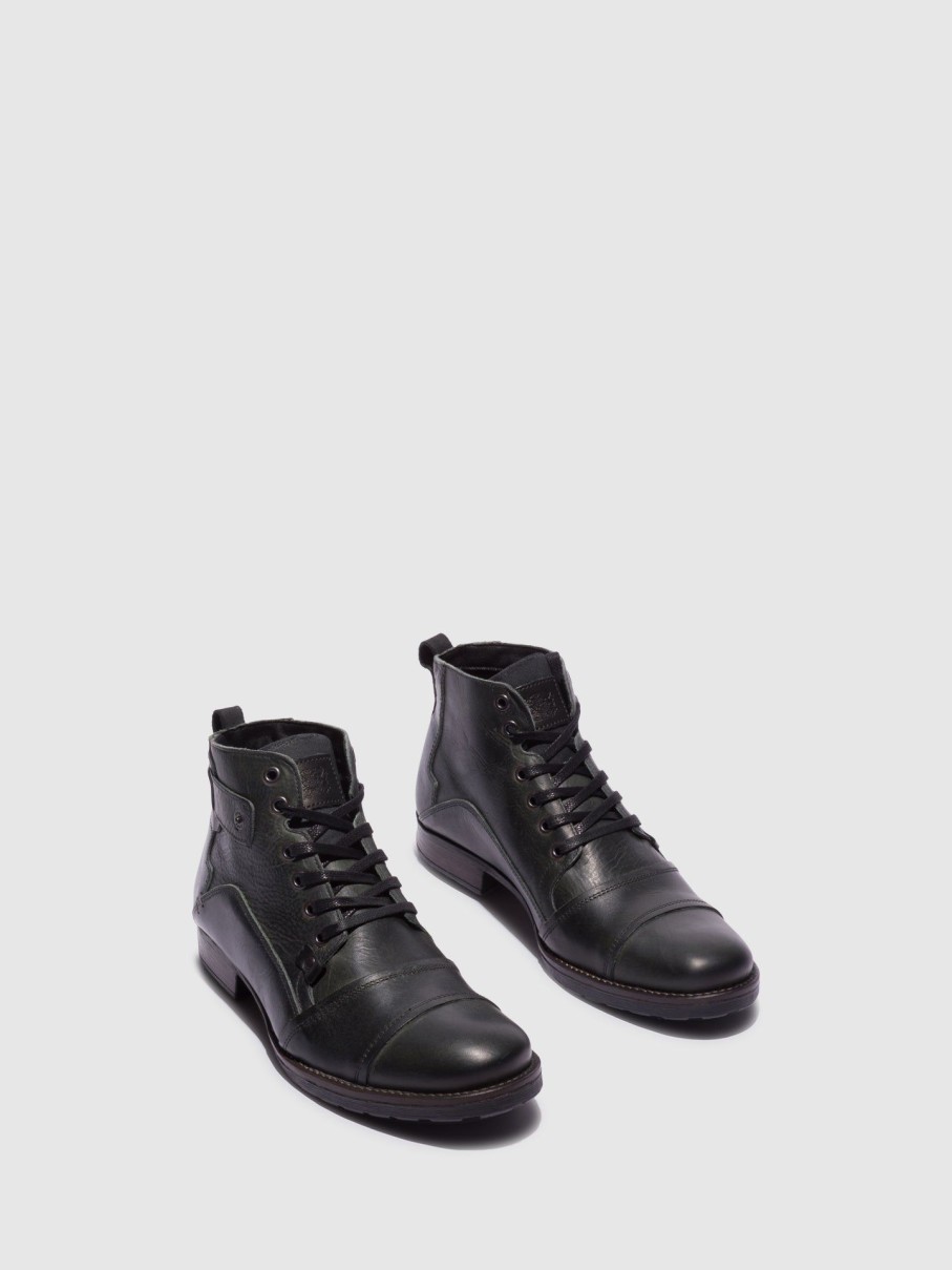 Homem Foreva Botas | Botas Com Atacadores Em Preto