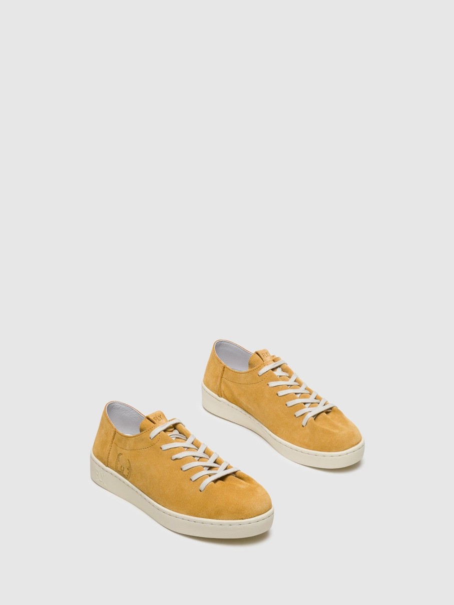 Mulher Fly London Tenis | Tenis Com Atacadores Em Amarelo