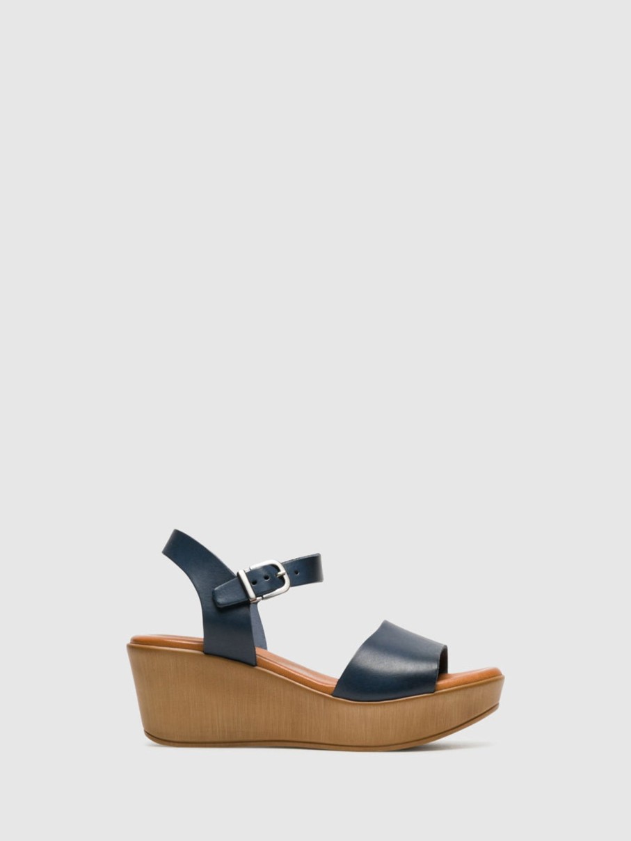 Mulher Foreva Sandalias | Sandalias Com Fivela Em Azul