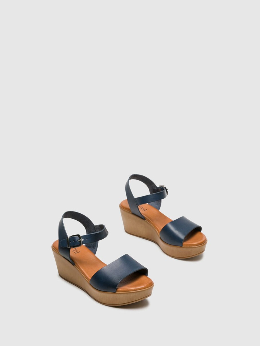 Mulher Foreva Sandalias | Sandalias Com Fivela Em Azul