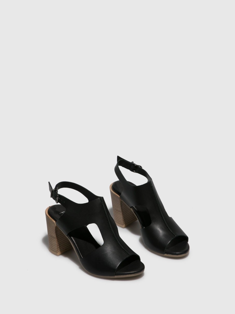 Mulher Foreva Sandalias | Sandalias De Salto Em Preto