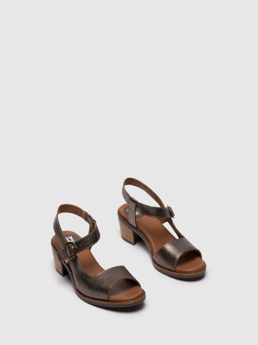 Mulher Fly London Sandalias | Sandalias Com Fivela Em Cinzento Escuro