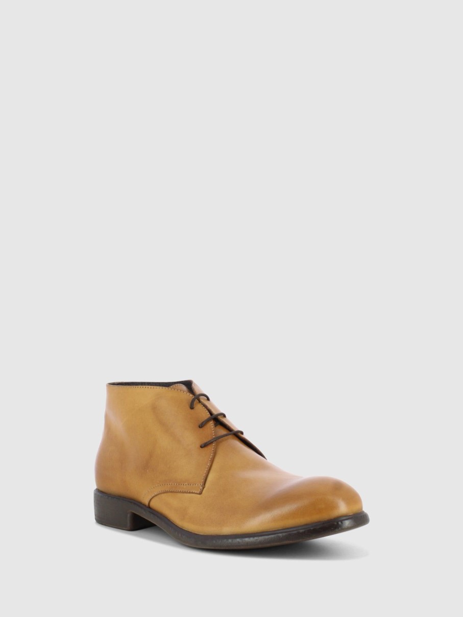 Homem Foreva Botas | Botas Com Atacadores Em Camel