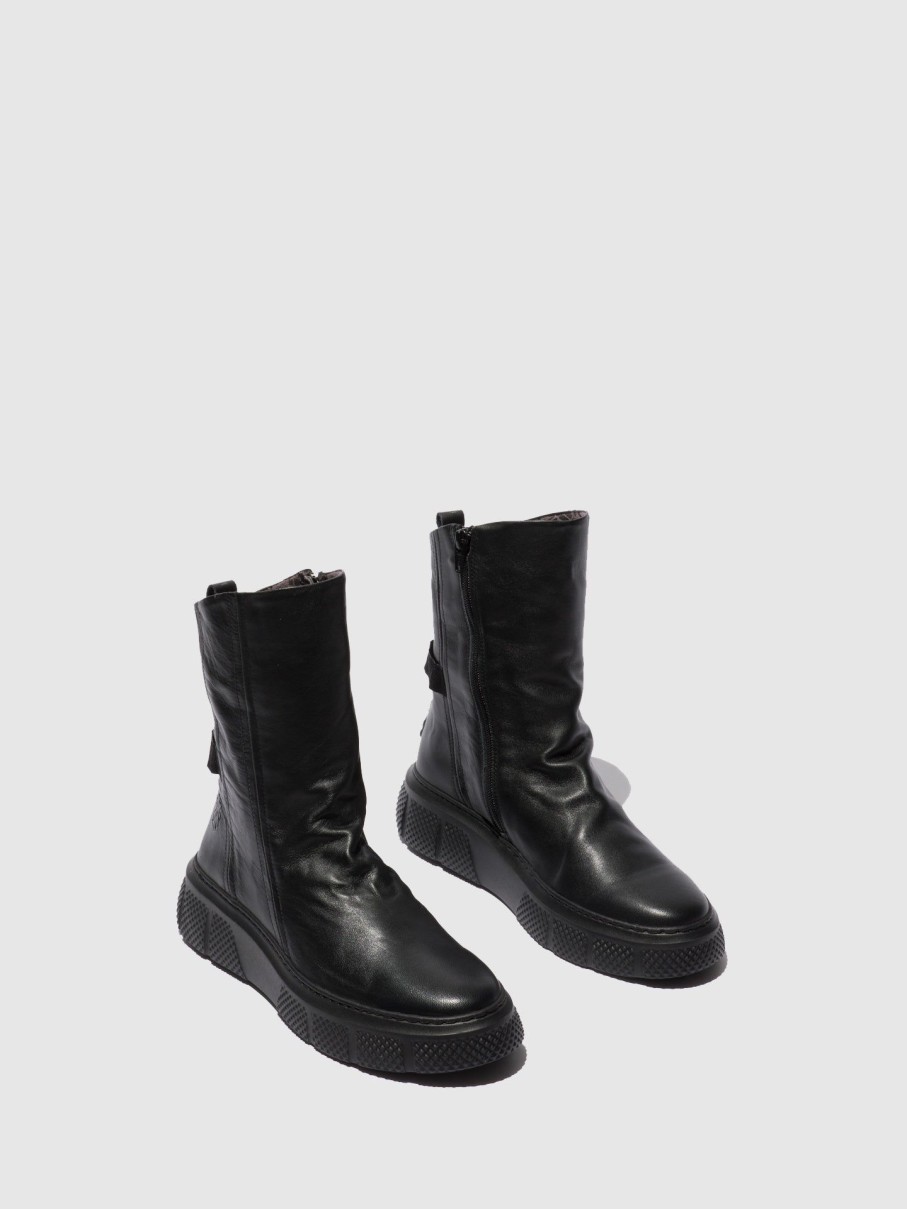 Mulher Fly London Botas | Botas Com Fecho Esen485Fly Dublin Black(Black Sole)