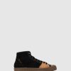 Homem Fly London Tenis | Tenis De Cano-Alto Em Preto