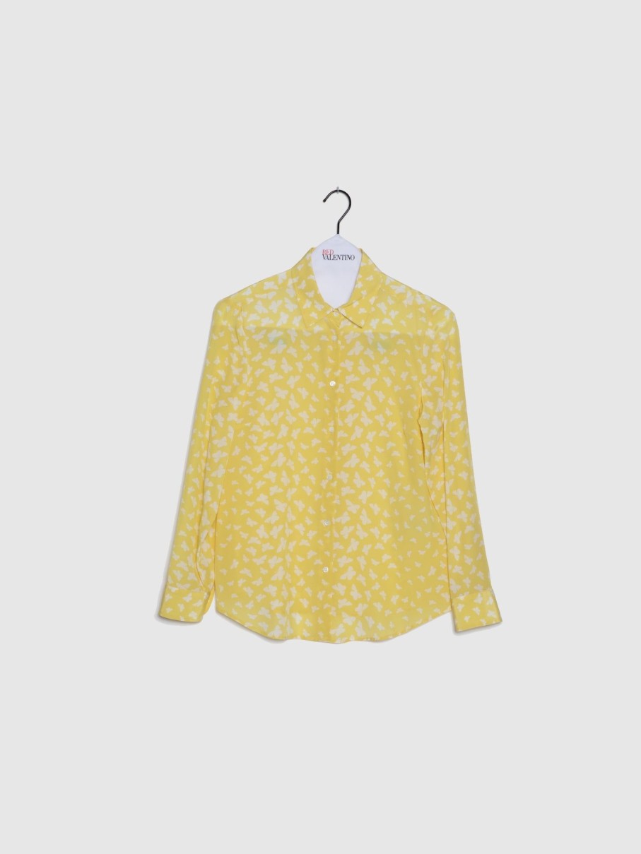 Mulher Red Valentino | Camisa Com Borboletas Em Amarelo