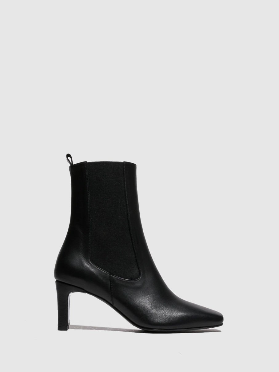 Mulher Foreva Botas | Botas Com Ponta Quadrada Em Preto