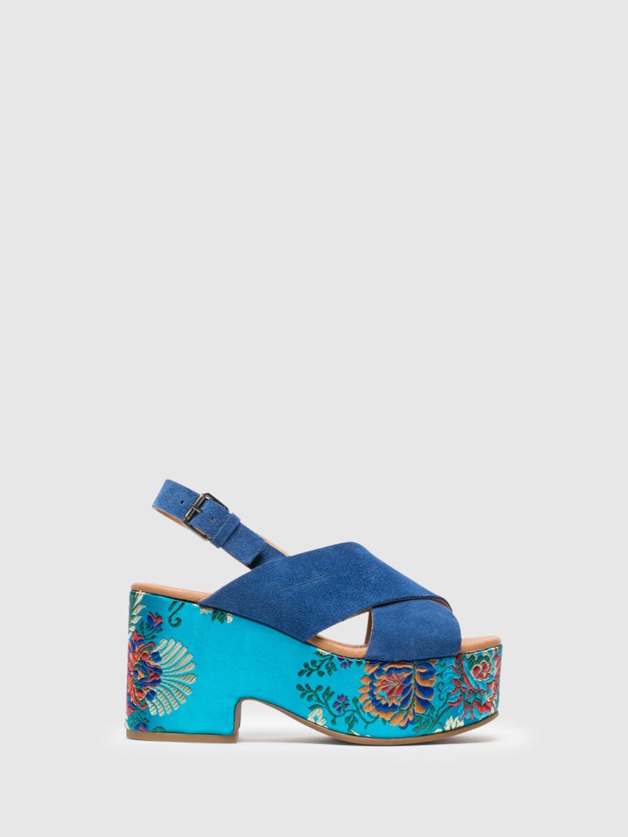 Mulher Clay's Sandalias | Sandalias De Plataforma Em Azul