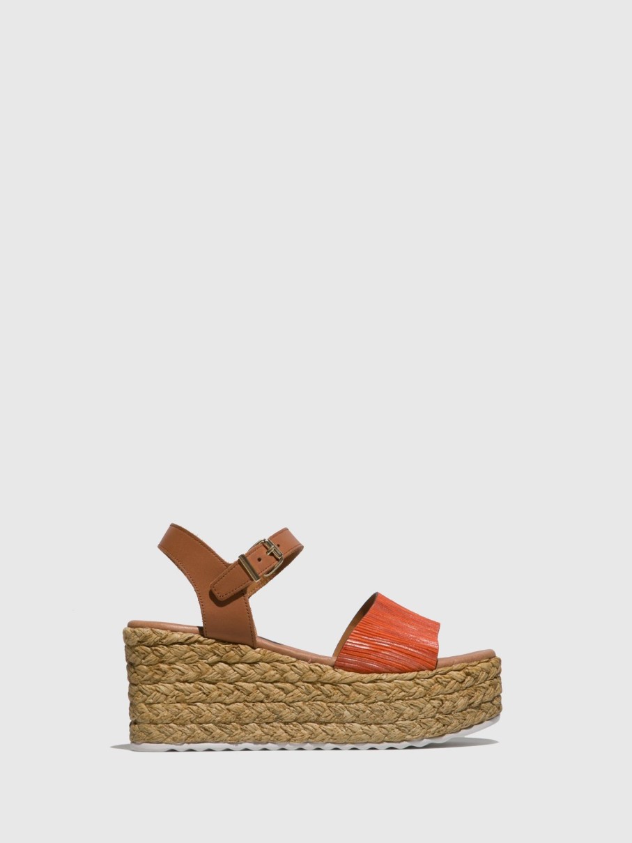 Mulher Clay's Sandalias | Sandalias De Plataforma Em Laranja