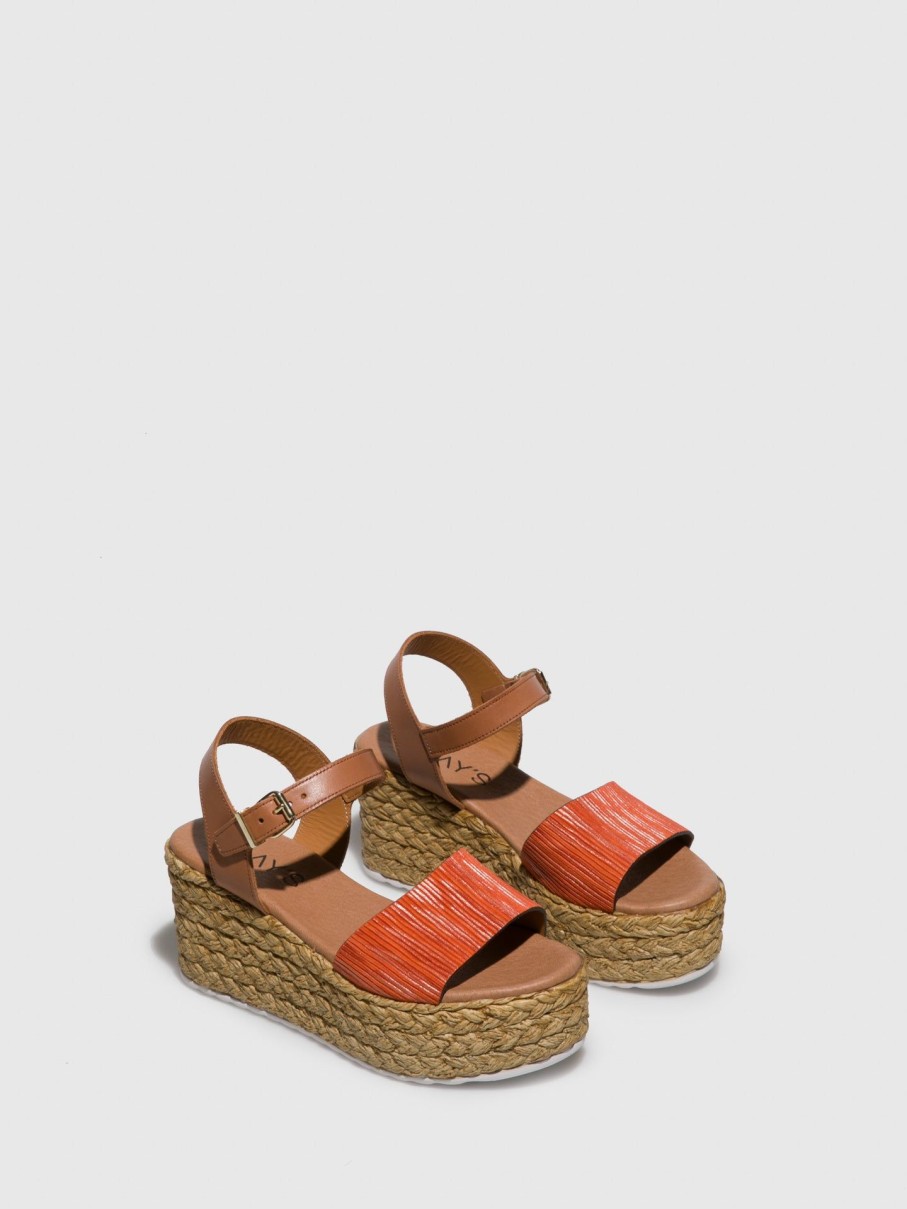 Mulher Clay's Sandalias | Sandalias De Plataforma Em Laranja