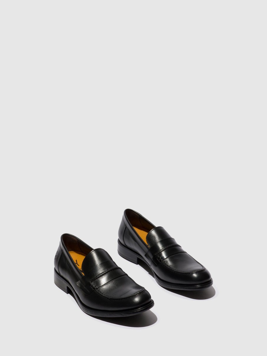 Homem Fly London Sapatos | Sapatos Slip-On Mind862Fly Black