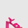 Mulher Clay's Sandalias | Sandalias De Salto Em Rosa