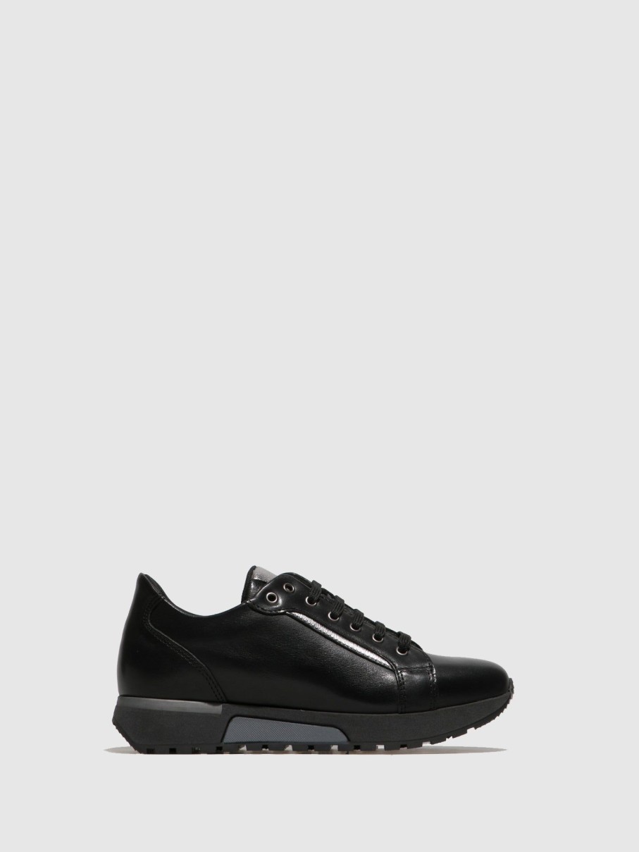 Mulher Foreva Tenis | Tenis Com Atacadores Em Preto