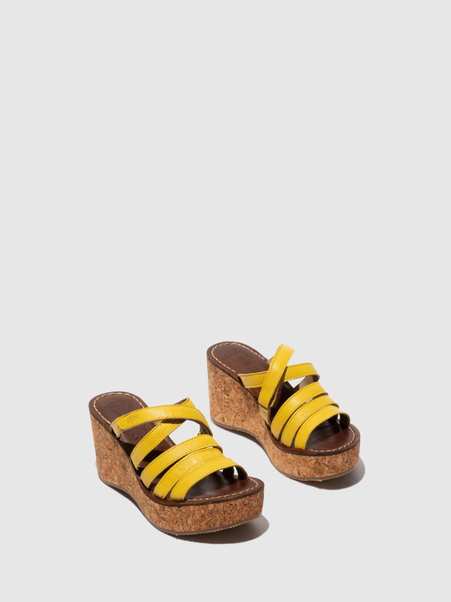 Mulher Fly London Mules | Mules Com Tiras Gove620Fly Bright Yellow