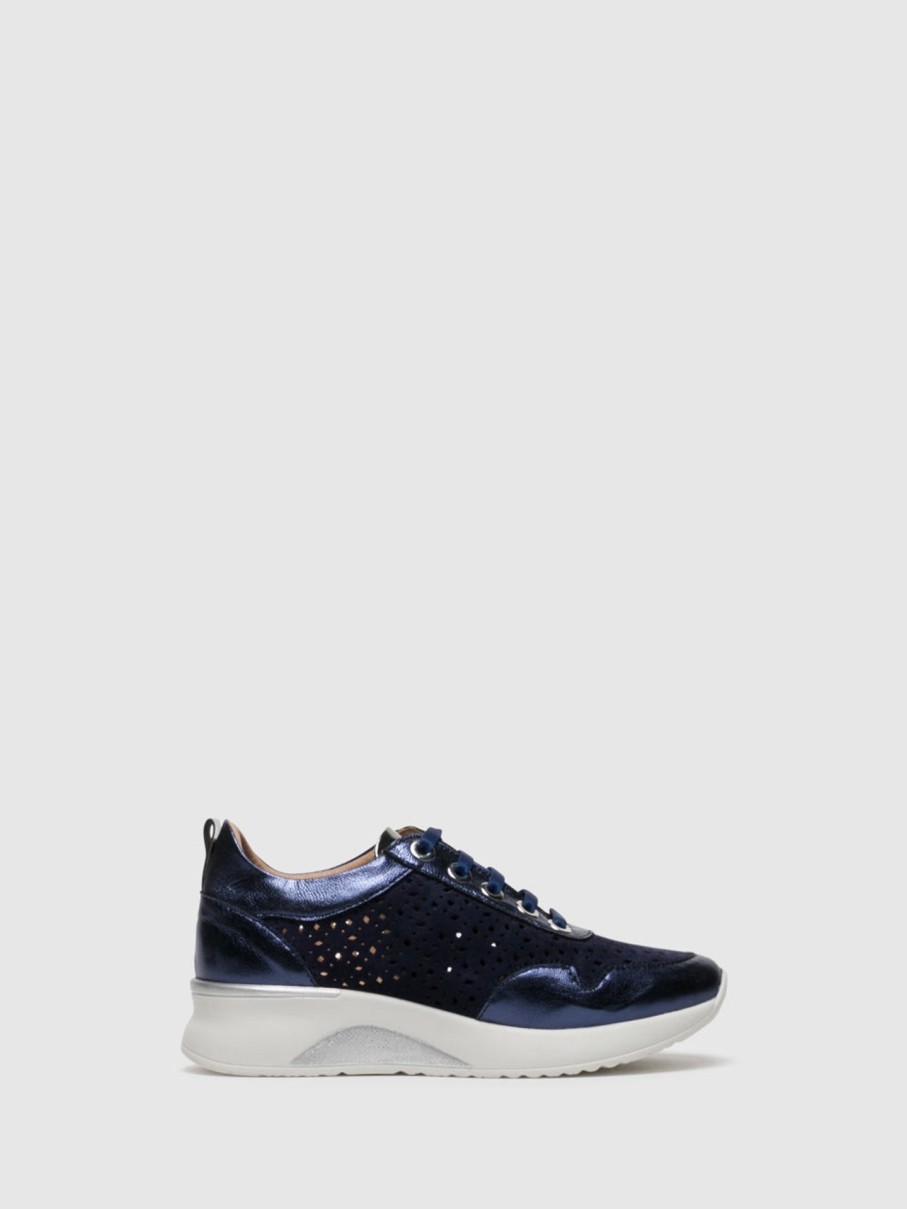 Mulher Foreva Tenis | Tenis Com Atacadores Em Azul