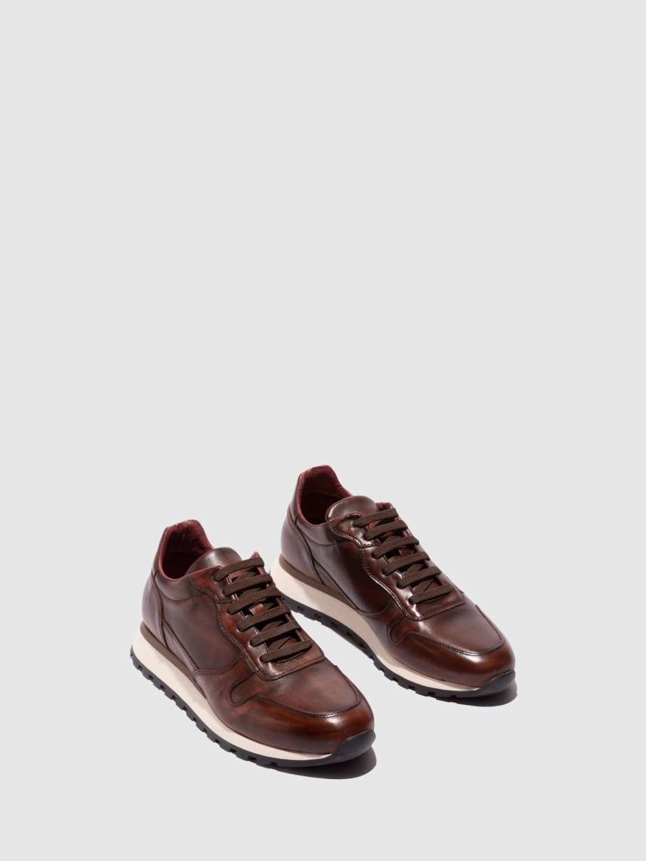 Homem Boldano Sapatos | Sapatos Com Atacadores Em Cognac