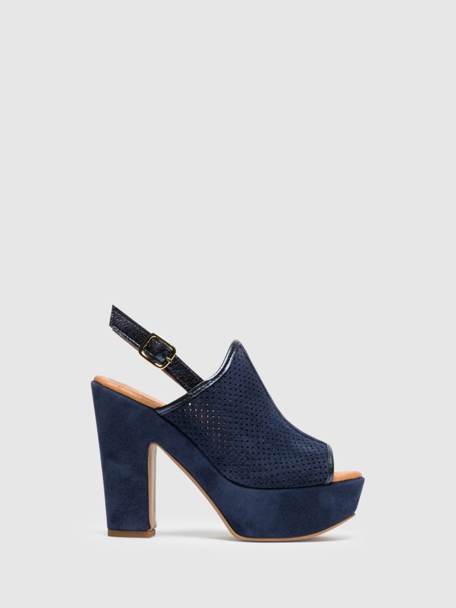 Mulher Foreva Mules | Mules De Plataforma Em Azul