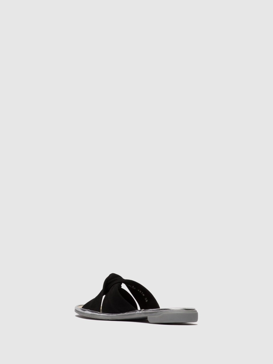 Mulher Fly London Mules | Mules Rasas Ceko187Fly Black