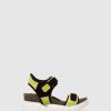 Mulher Fly London Sandalias | Sandalias Com Velcro Sigo727Fly Stretch/Cupidopistachio/Black