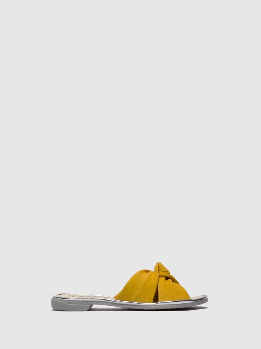 Mulher Fly London Mules | Mules Rasas Ceko187Fly Yellow