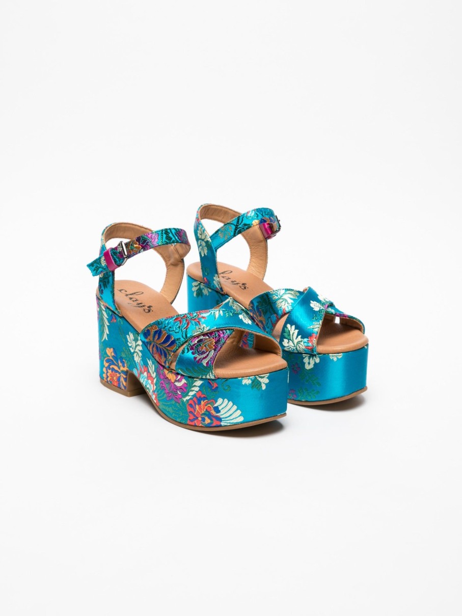 Mulher Clay's Sandalias | Sandalias De Plataforma Em Azul