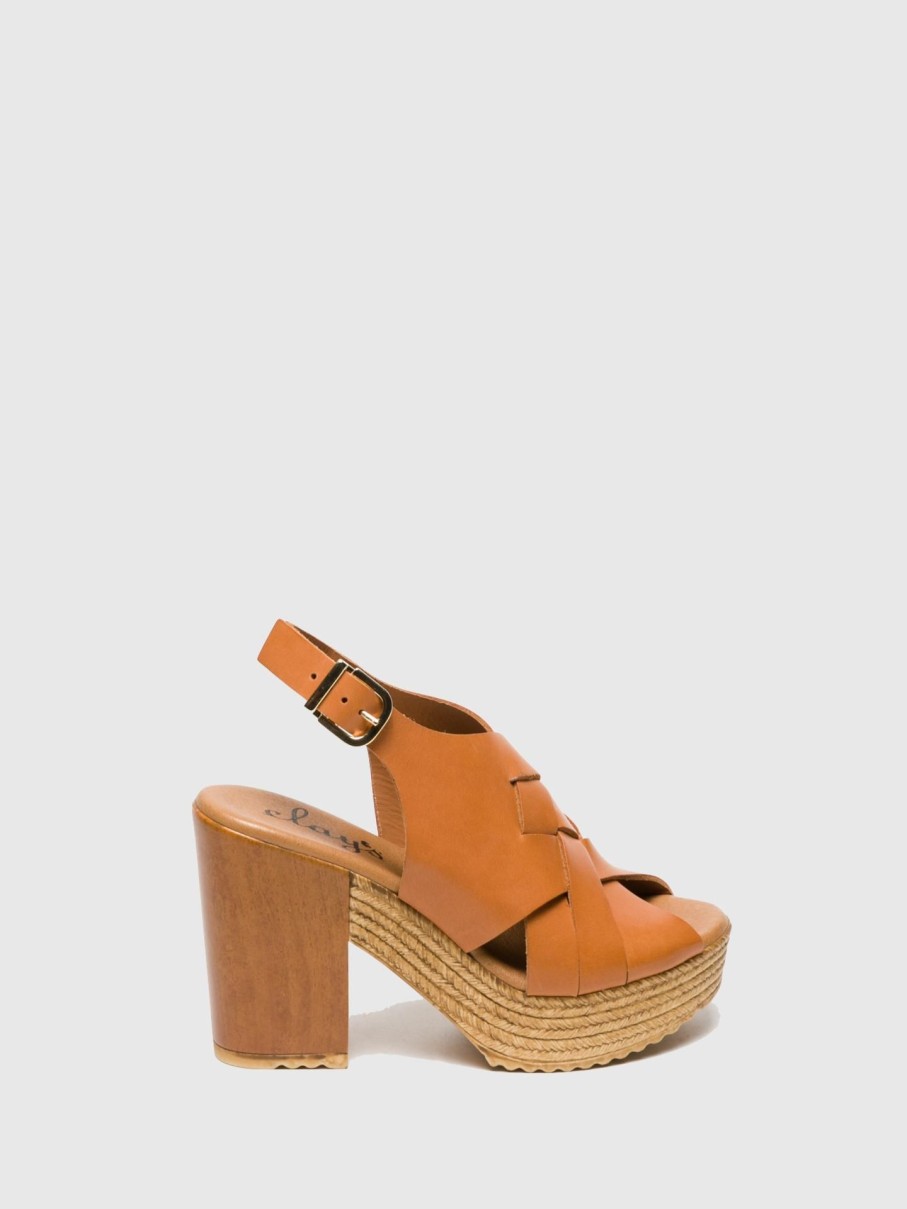 Mulher Clay's Sandalias | Sandalias Com Fivela Em Camel