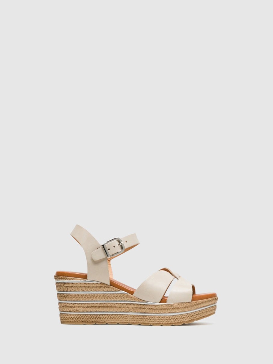 Mulher Foreva Sandalias | Sandalias Com Fivela Em Bege