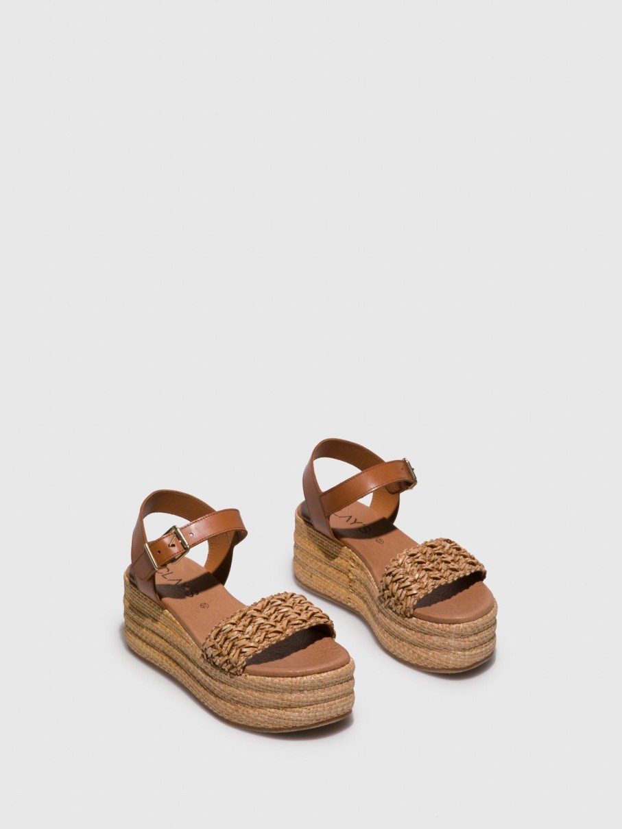 Mulher Clay's Sandalias | Sandalias De Plataforma Em Castanho Siena