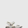 Mulher Softinos Sandalias | Sandalias Com Velcro Kiva530Sof White