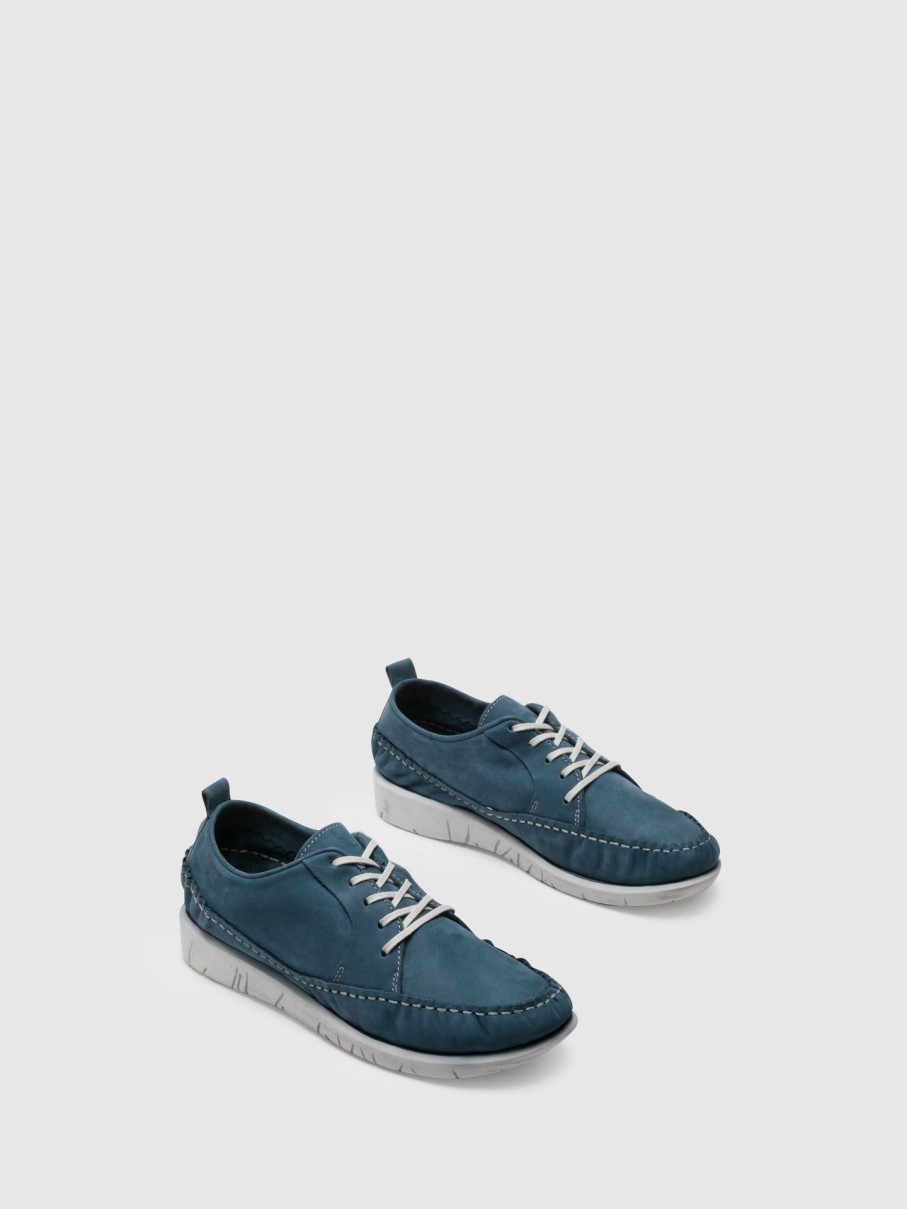 Mulher Softinos Tenis | Tenis Com Atacadores Em Azul Claro