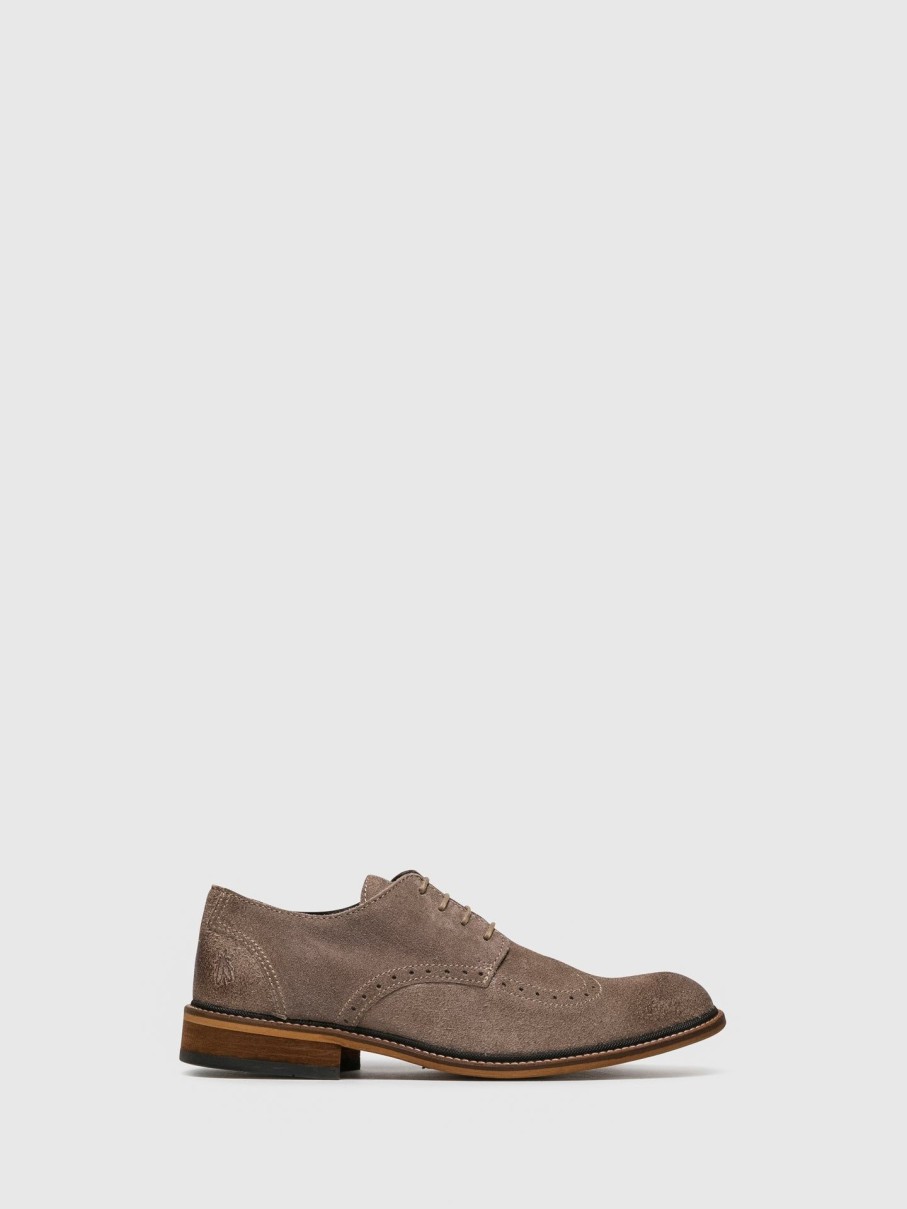 Homem Fly London Sapatos | Sapatos Derby Em Taupe