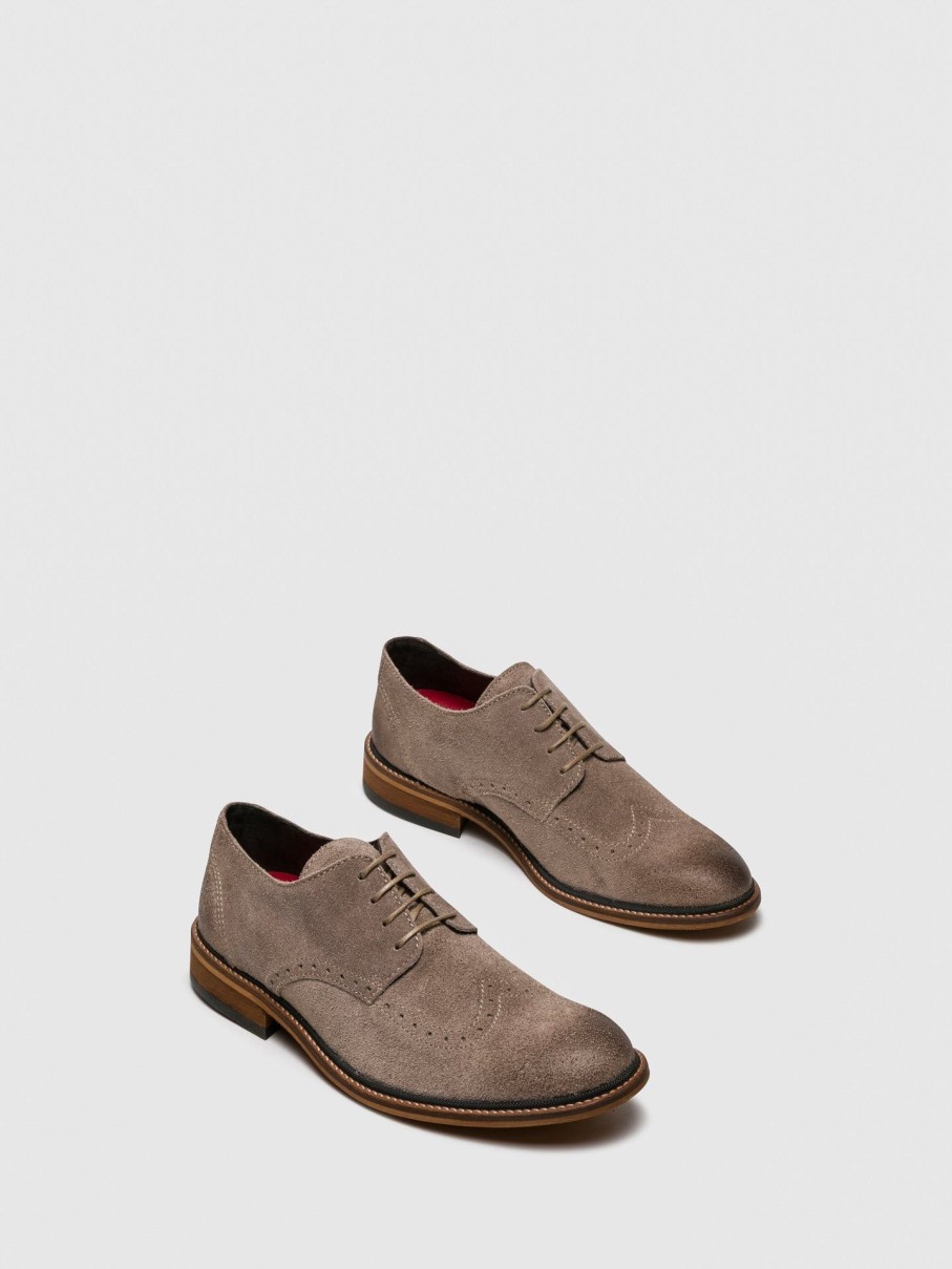 Homem Fly London Sapatos | Sapatos Derby Em Taupe