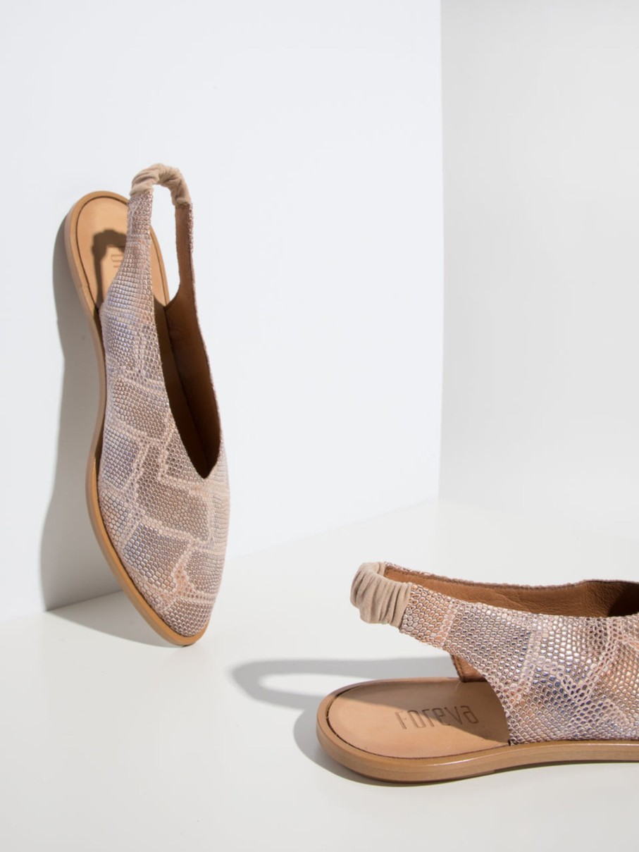 Mulher Foreva Sandalias | Sandalias Com Tira No Calcanhar Em Bege