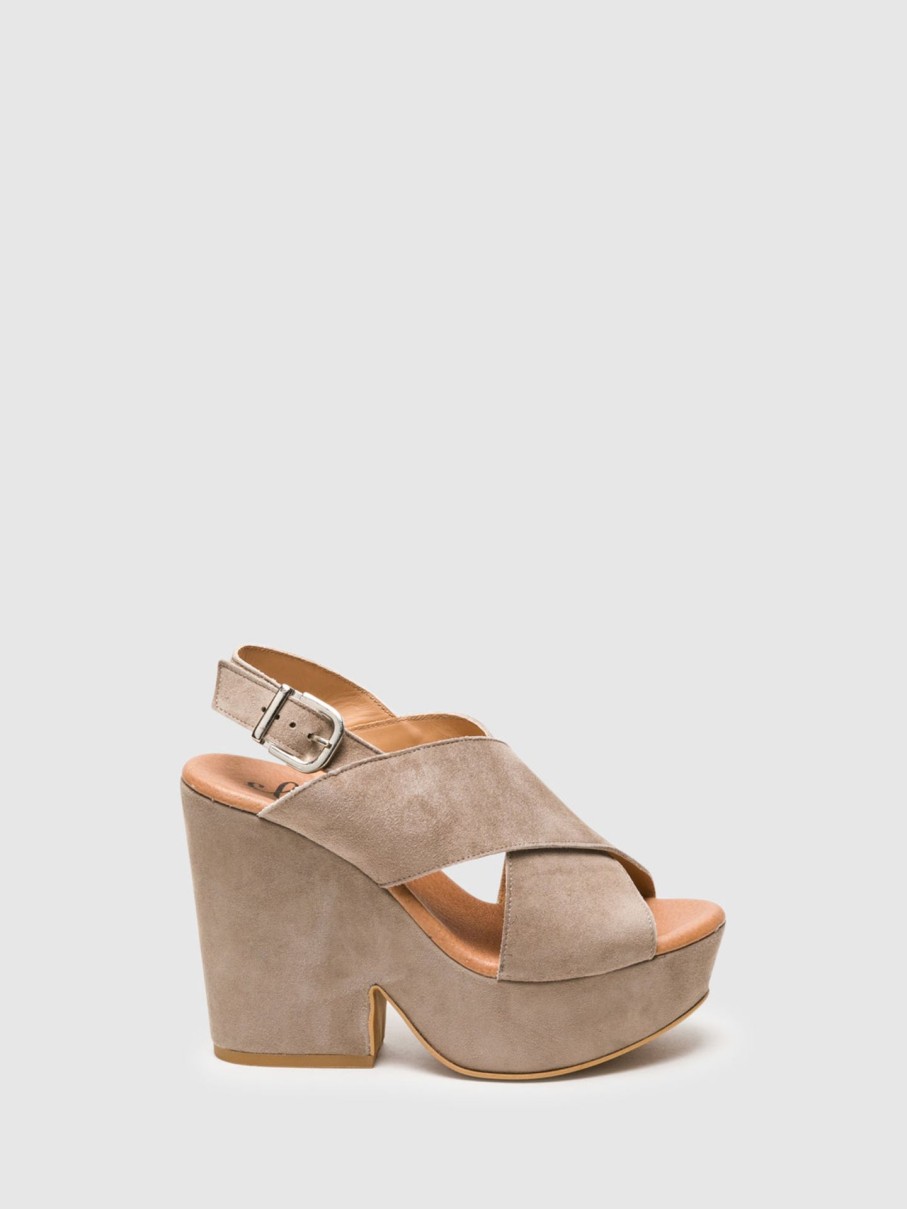 Mulher Clay's Sandalias | Sandalias De Cunha Em Cinzento