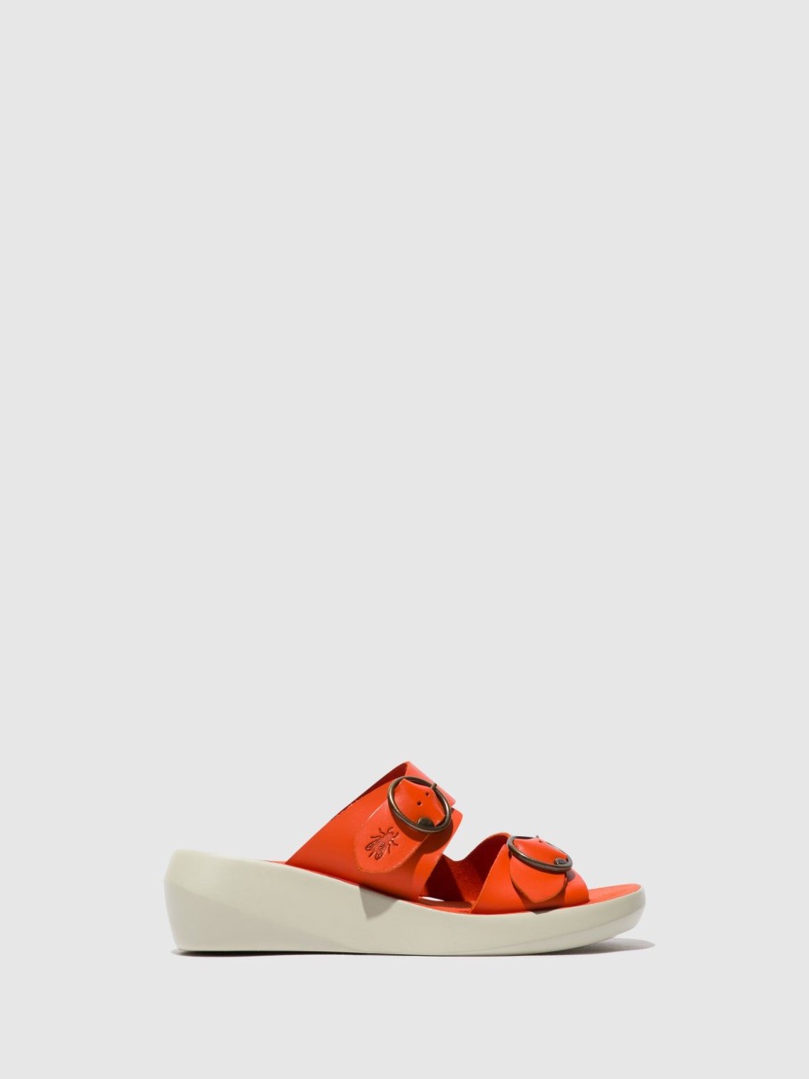 Mulher Fly London Sandalias | Sandalias Com Fivela Bald849Fly Coral