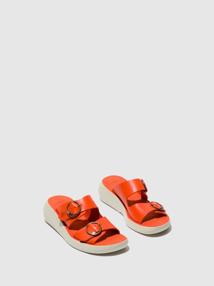 Mulher Fly London Sandalias | Sandalias Com Fivela Bald849Fly Coral