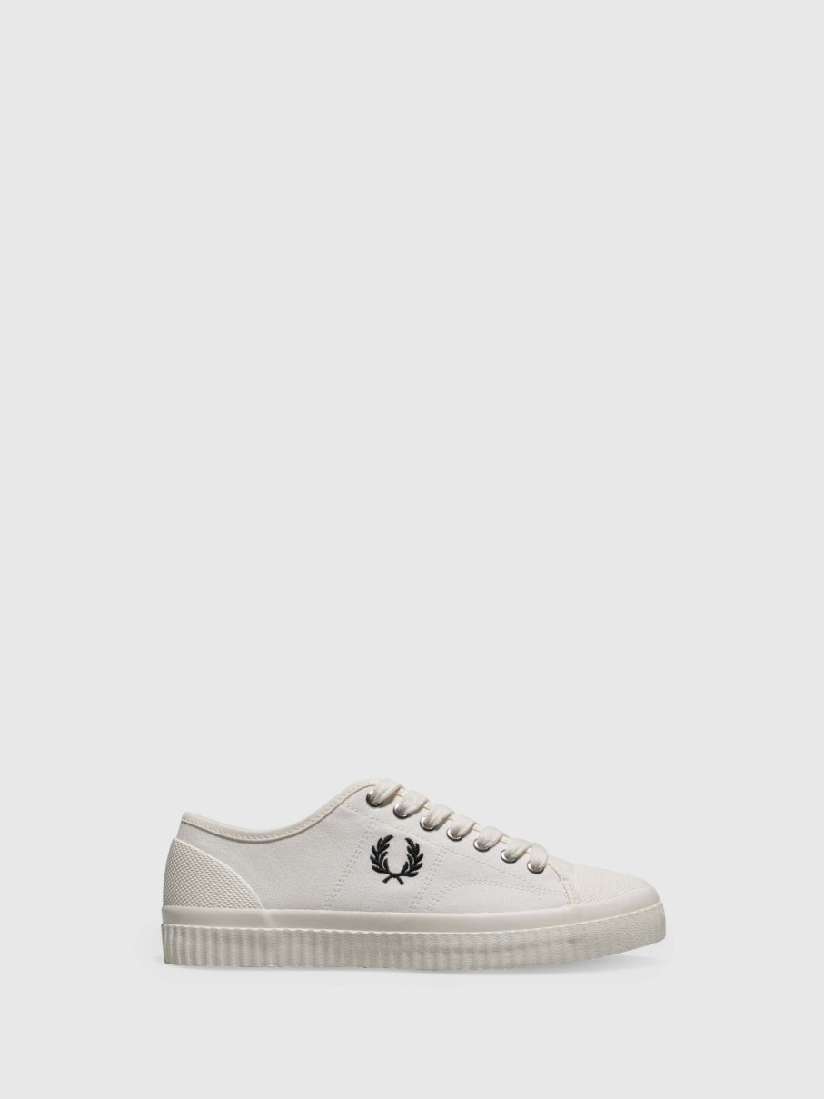 Homem Fred Perry Tenis | Tenis Com Atacadores Em Branco