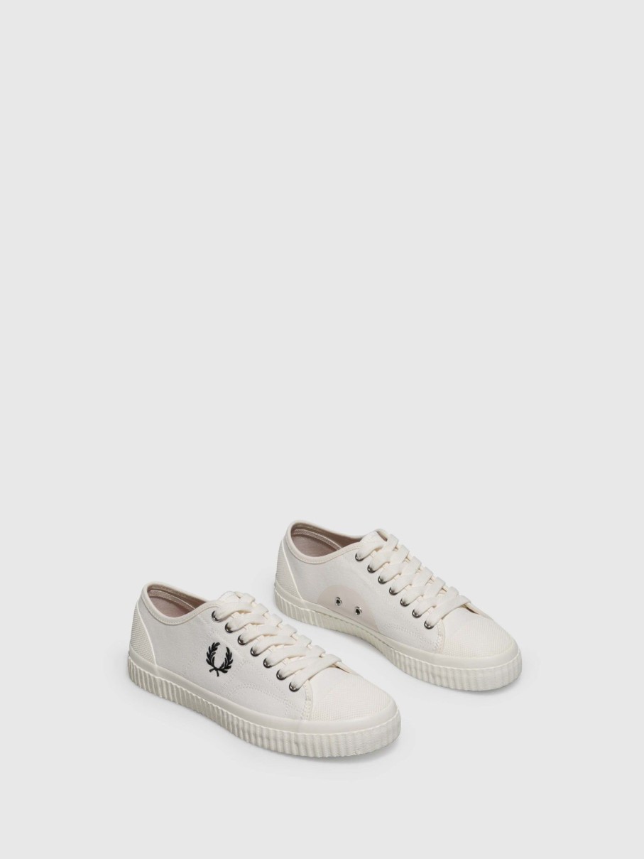 Homem Fred Perry Tenis | Tenis Com Atacadores Em Branco