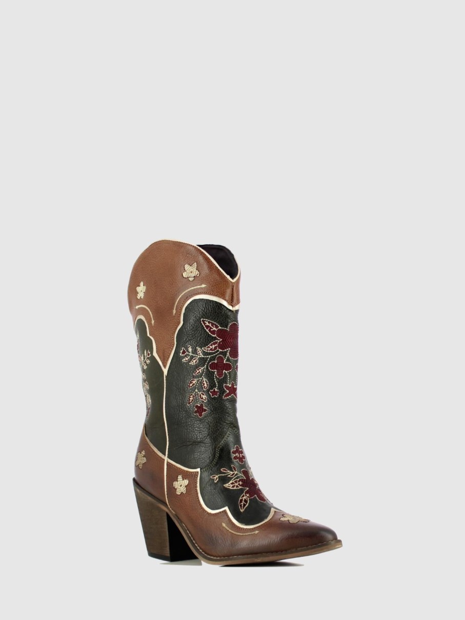 Mulher Foreva Botas | Botas Texanas Em Multicolor