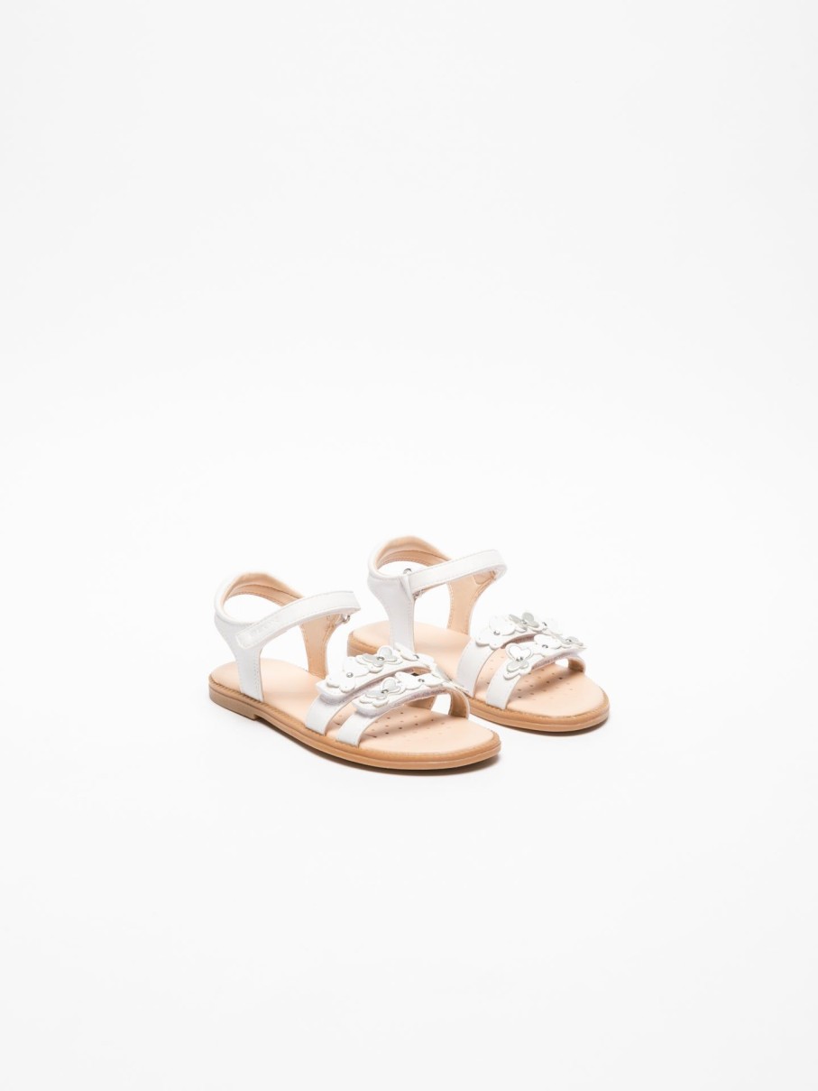 Crianca Geox Sandalias | Sandalias Com Tiras Em Branco