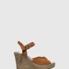 Mulher Foreva Sandalias | Sandalias De Cunha Em Camel