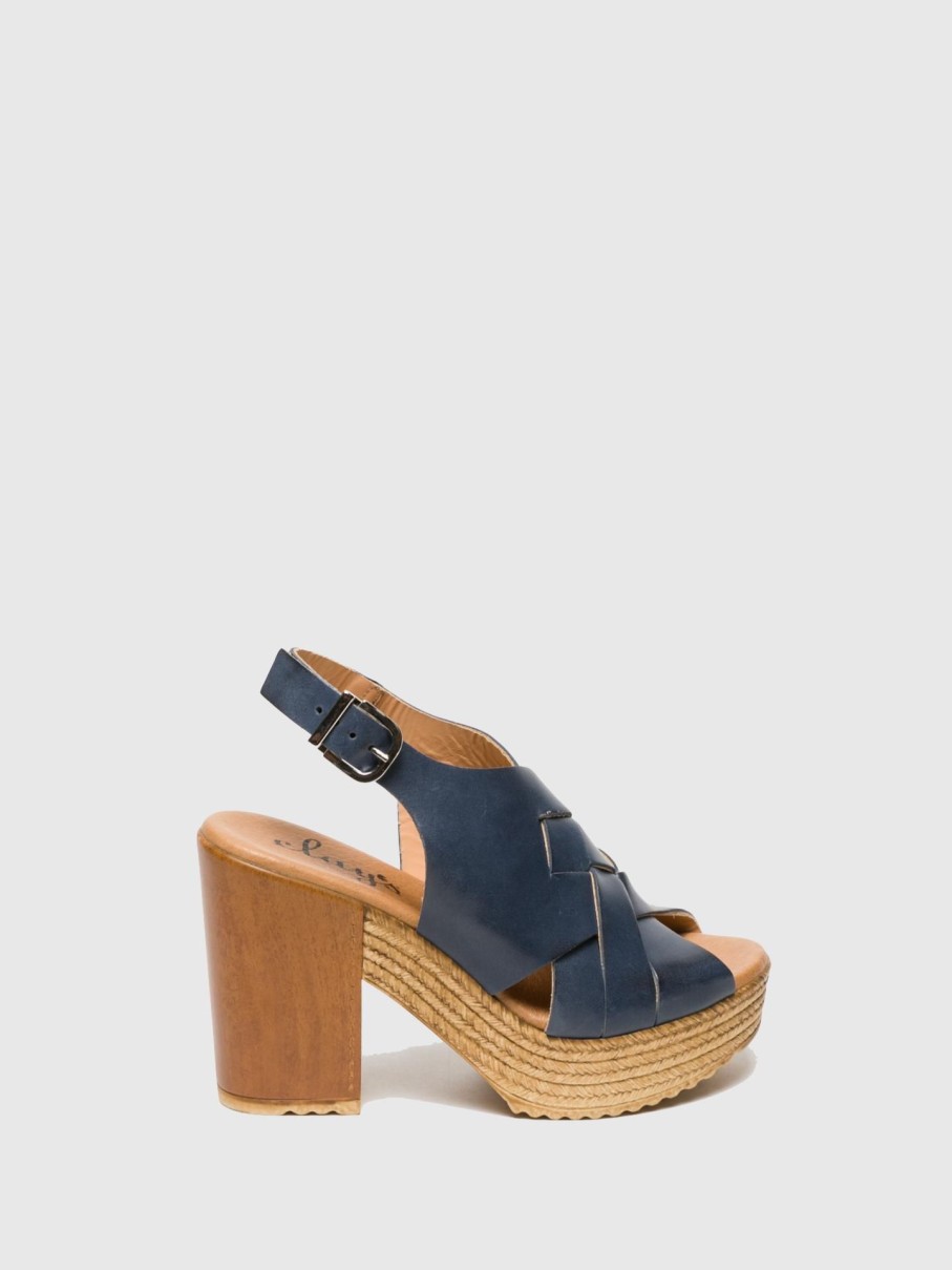 Mulher Clay's Sandalias | Sandalias Com Fivela Em Azul