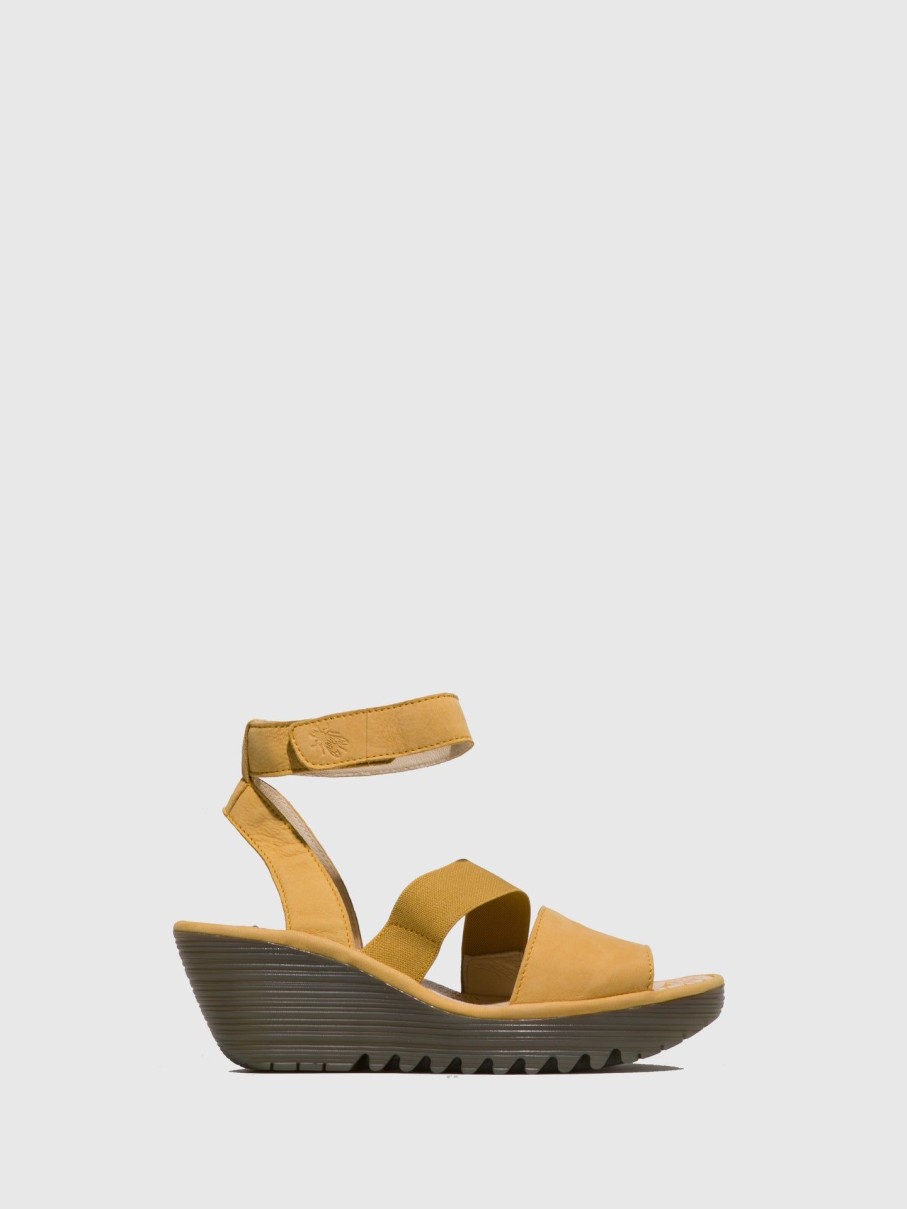 Mulher Fly London Sandalias | Sandalias Com Tira No Tornozelo Yode126Fly Yellow