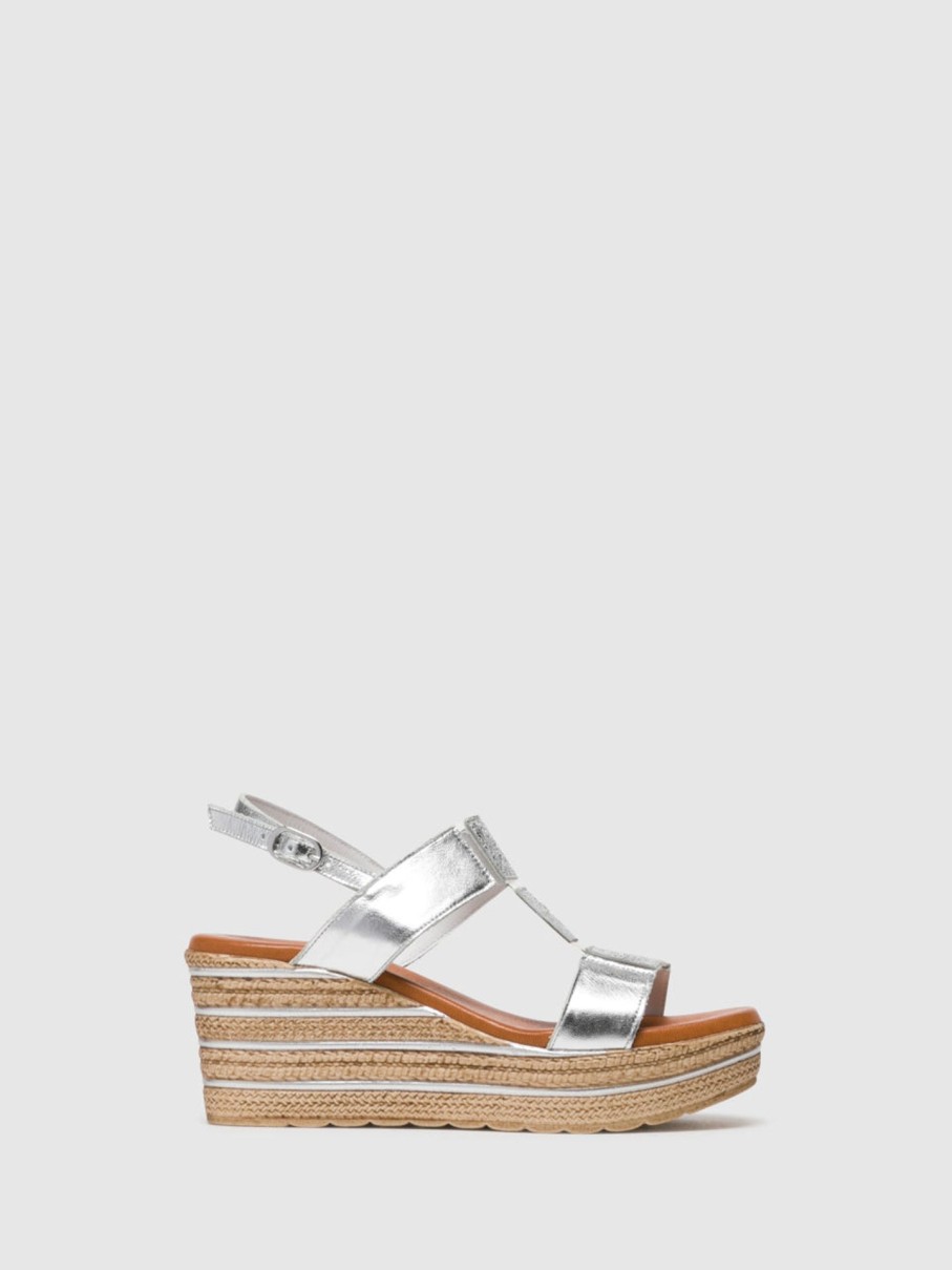 Mulher Foreva Sandalias | Sandalias Com Tira Em T Em Prateado