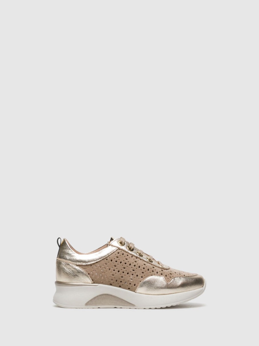 Mulher Foreva Tenis | Tenis Com Atacadores Em Taupe