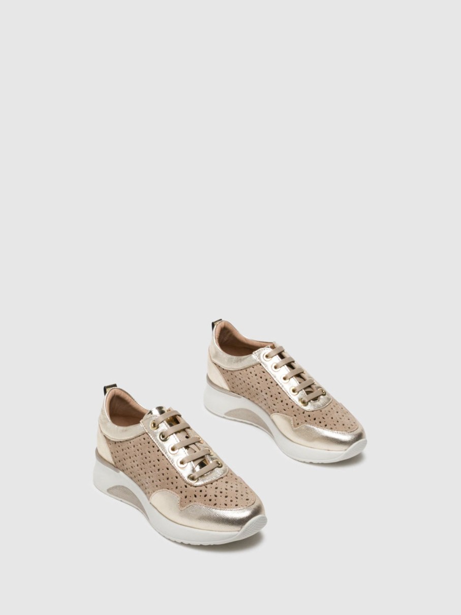 Mulher Foreva Tenis | Tenis Com Atacadores Em Taupe